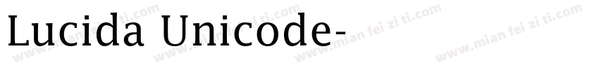 Lucida Unicode字体转换
